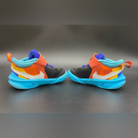 Nike Space Jam X Team Hustle Toddler 6C Tune Squad DH8054-001 Black & Blue Shoes - Picture 4 of 8